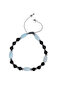 Certified Aquamarine & Obsidian & Hematite Natural Stone Macrame Bracelet - 6