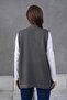Women's Seasonal Knitted Model Three Buttons on the Front Double Pockets Mercerized Woven Classic Mother Vest - 7