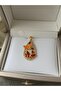 Zircon Stone Colorful Butterfly Design Drop Necklace - 2