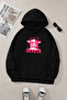 Unisex Black Hooded Sweatshirt – Mood Cow Printed, Thick Fabric with Hood