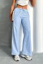 Women's Striped Waist Elastic Trousers - 4