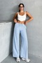 Women's Striped Waist Elastic Trousers - 2