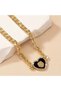 Heart Figured Lion Steel Necklace Heart Necklace Steel Necklace New Year Gift