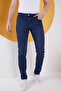 Men's Navy Blue Straight Classic Relaxed Cut Regular Fit Lycra Denim Jeans