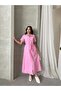Belted, beaded design, maxi-length wrap dress, comfortable and stylish for everyday wear. - 5