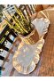 Natural Raw Linen Ruffled Oval Runner 30X80 cm Vintage - 5