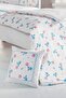 Baby 5-Piece Sleeping Set 100% Cotton 100X135Cm Blue Flying Baloon -Duvet Cover Set- 70X140 Elasticized - 3