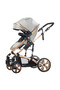 Teknum 3In1 Pram Stroller + Car Seat-Grey - 4