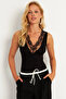 Women's Black Lace Detailed Blouse Ey2842 - 6