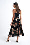Women's Black-Powder Asymmetrical Skirt LV81 - 5