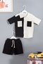 Double Color Muslin Children's Bottom Top Set 100% Cotton - 4