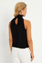 Women's Black Buttoned Back Blouse Elt3963 - 8
