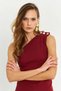 Women's Burgundy Button Detailed Camisole Blouse Ey2711 - 4