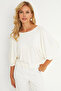 Women's Ecru Knot Detailed Blouse Gç176 - 6