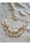 Set of 2 Sea Shell Gold Detailed Sand Bead Boho Necklaces - 4