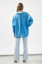 Women's Pants Wide Leg Pants Stretch Fabric Palazzo Stylish Flared Woven Trousers Light Blue Fabric - 2