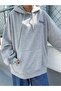 سترة Back Youngchance T-Sweatshirt - هودي كبير الحجم مطبوع باللون الرمادي - 3