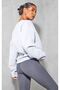 Plain Basic Sweatshirt - Gray Long Sleeve Oversized Crew Neck - 2