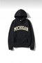 Unisex Oversize Michigan Printed Hooded Sweatshirt