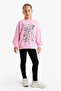 Girl's Black Long Length School Leggings A6907A823Au
