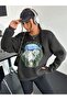 Hiking Club 1990 Sweatshirt - Smoke Printed Oversize Crew Neck - 5