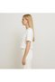 Women's White Short Sleeve Oversize T-Shirt-D814 - 2