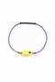 Women's Adjustable Purple Drawstring Yellow Fish Figured Gold Beaded Bracelet - 2