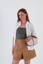 Flowers Versatile Canvas Women's Handbag with Strap - 6