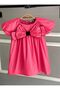 Girl's Bowknot Festive Fuchsia Dress - 7