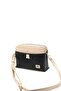 Black - Women's Crossbody Bag with S.Nut Logo Sp623 - 6