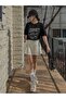 Journey Single Jersey T-shirt - Black Printed Oversize Crew Neck Short Sleeve T-Shirt - 4