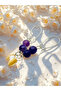 Amethyst & Amethyst Natural Stone 2-Piece Earring Set with Dangle - Ornate - 5 cm - Zamak Apparatus - 6