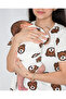 Children's Baby Pajama Set Dark Brown Bear Pattern Short Shorts - 3