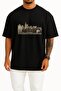 Oversize New York City Illustration Chest Design Unisex T-Shirt