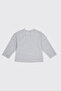 Baby Girl Long Sleeve Grey-Melange T-Shirt - 2