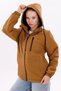 Women's Tan Fur Water and Windproof Hooded Winter Coat & Parka - 5