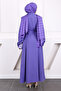 Lilac Front Buttoned Pocket Dress - 4