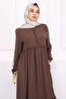 Dark Mink Sleeve Elastic Frilly Ferace - 3