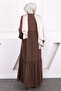 Dark Mink Sleeve Elastic Frilly Ferace - 4