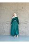 Zara Satin Hijab Dress - Green