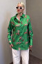 Mad Girls Leopard Green Satin Shirt Mg187 - 3
