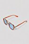 Sage Blue Glass Orange Frame Authentic Women Men Sunglasses / - 5