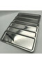 6-Piece Stainless Steel Silver Baton Tray, Tea and Coffee Presentation Tray, Decorative Serving Tray - 3