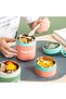 Double Soup Bowl Insulated Lunch Container Thermos Steel Food Jar with Spoon Stainless Steel - 2