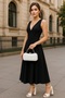 White Heeled Shoes, Evening Dress Shoes with Ankle Stones and Bag Set for Weddings and Special Occasions - 5