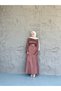 Zara Satin Hijab Dress-Brown 38 - 6