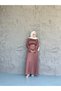Zara Satin Hijab Dress-Brown 38 - 4