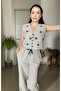 Cotton Linen Embroidery Embroidered Soft Texture Vest Pants Set - 6