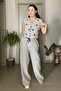 Cotton Linen Embroidery Embroidered Soft Texture Vest Pants Set