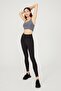 Anthracite Lightly Supported Covered Sports Bra with Back Detail Crisscross - 4